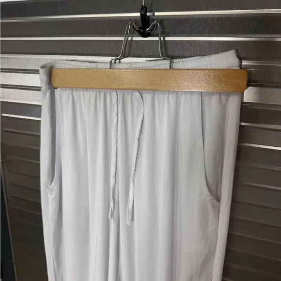 Skemo Basics Loungewear Jogger White Elastic Pants XS - Picture 3 of 8